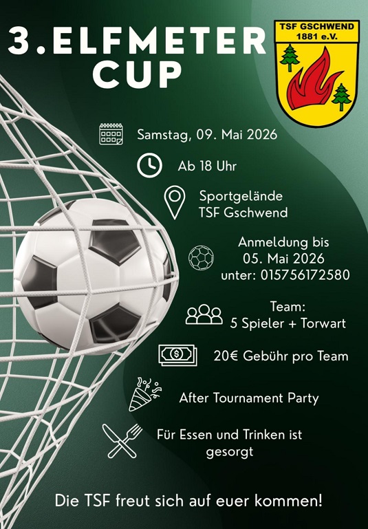 Flyer 3. Elfmeter Cup TSF 2026