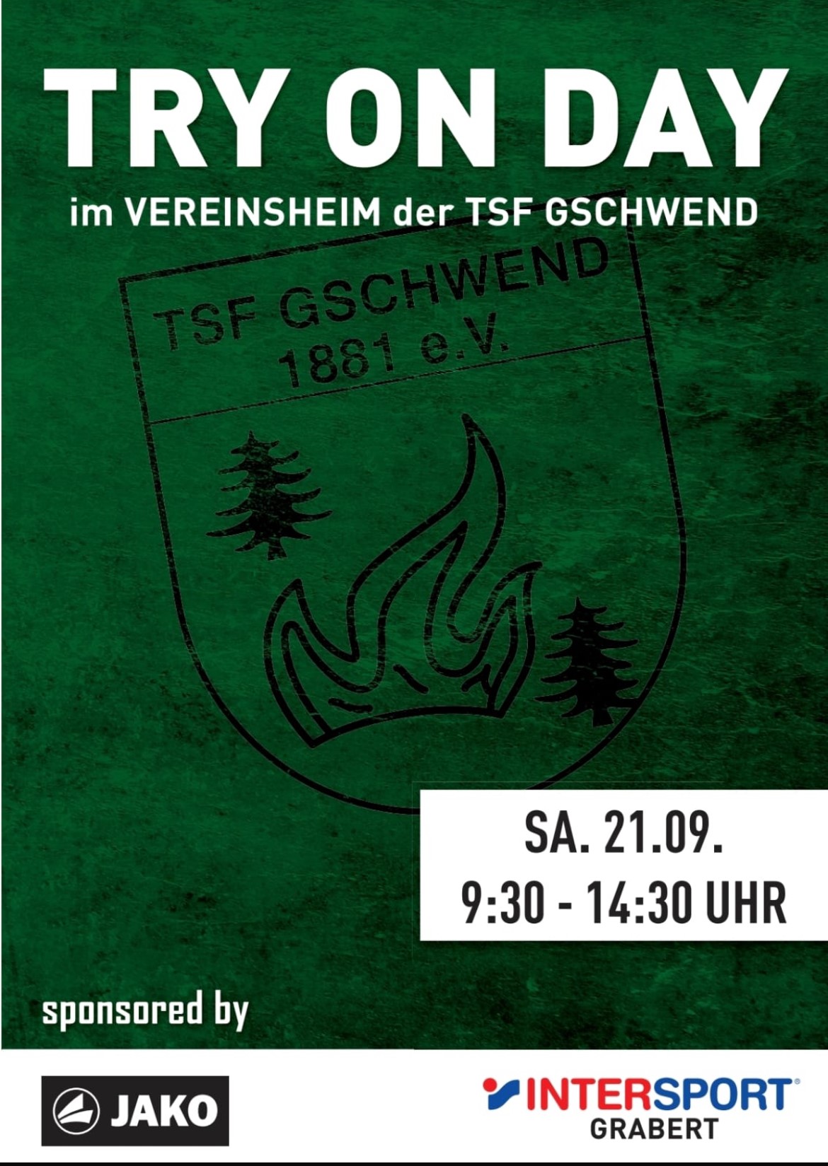 Plakat Anprobetag Sportkleidung